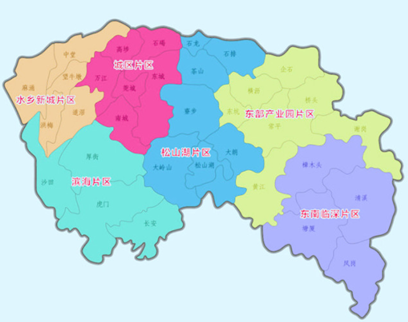 地级市东莞没有正式市辖区，人口却多达千万