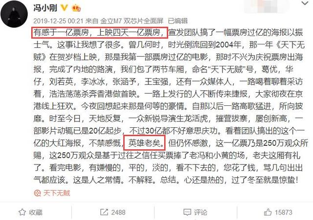 冯小刚电影的票房(内地票房仅1.6亿)(15)