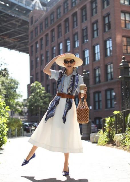 丝巾搭配丝巾教程(学会这些丝巾搭法)(6)