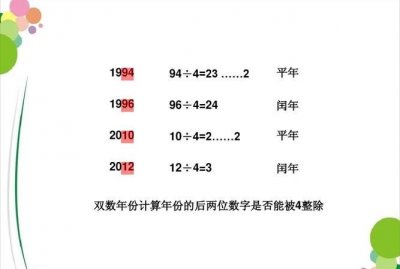 ​闰年的判断方法,判断闰年的方法