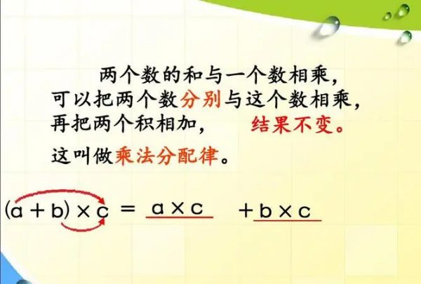 乘法分配律公式,乘法分配律的公式是什么图1