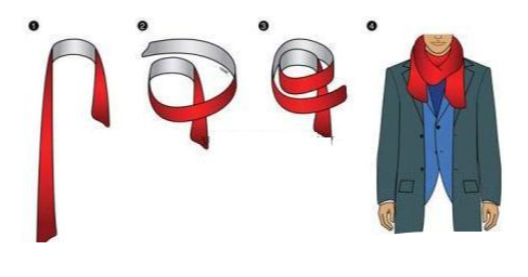 长条围巾的各种围法,冬季长围巾的各种围法图解视频图20