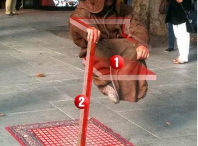 ​印度陌头悬浮术揭秘，所有人都不妨学会_本质坐在板子上