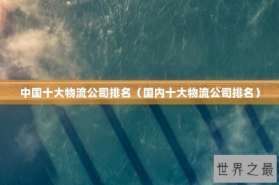 ​中国十大物流公司排名（国内十大物流公司排名）
