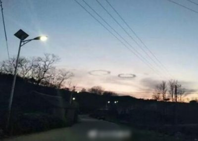 ​外星人UFO？辽宁大连长海县上空惊现神秘黑色烟圈