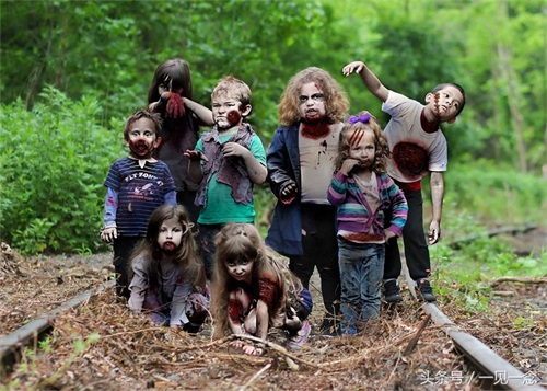 一组儿童版僵尸照，引发的高度争议