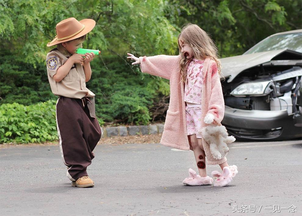 一组儿童版僵尸照，引发的高度争议