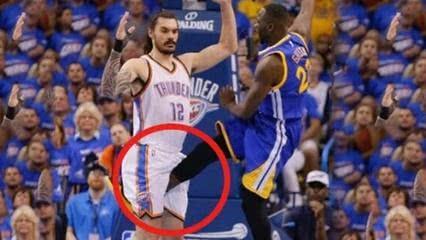 戳眼、踢蛋之后，格林再现争议动作！NBA最脏的球员