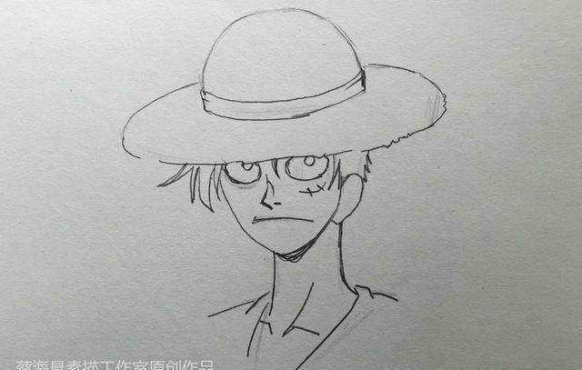漫画迷们!海贼王路飞的素描步骤图来了