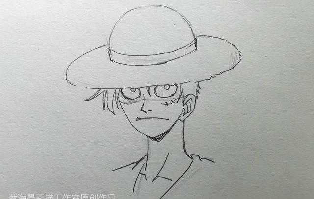 漫画迷们!海贼王路飞的素描步骤图来了