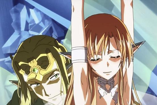 刀剑神域中的经典“捆绑”剧情，亚丝娜你真的不是来秀身材的么？