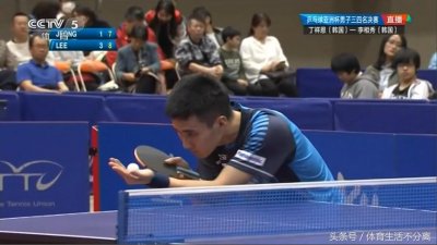 ​乒乓球亚洲杯三四名，李相秀对阵丁祥恩韩国队内战