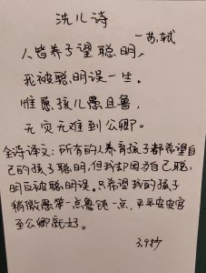 ​每天抄一首古诗：《洗儿诗》-苏轼