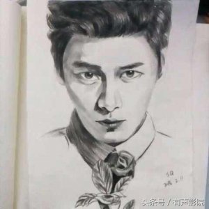​男明星素描画，鹿晗爱耍帅，俊凯最纯净，千玺大佬最低调！