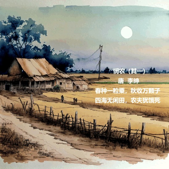 悯农古诗其一(唐诗《悯农》其一赏析)