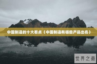​中国制造的十大看点（中国制造有哪些产品出名）