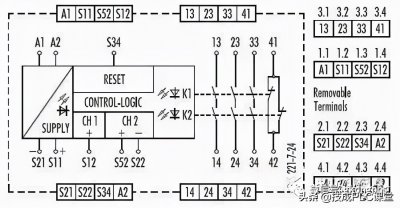 ​安全继电器的原理、接线图、使用方法图解