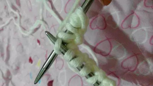 双元宝小围巾的编织（双元宝针编织围巾）(30)