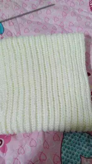 双元宝小围巾的编织（双元宝针编织围巾）(39)