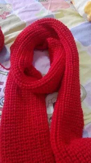 双元宝小围巾的编织（双元宝针编织围巾）(41)