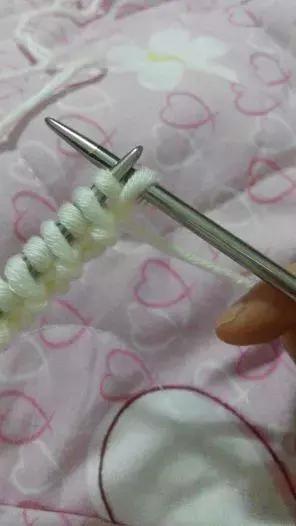 双元宝小围巾的编织（双元宝针编织围巾）(21)