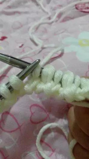 双元宝小围巾的编织（双元宝针编织围巾）(33)