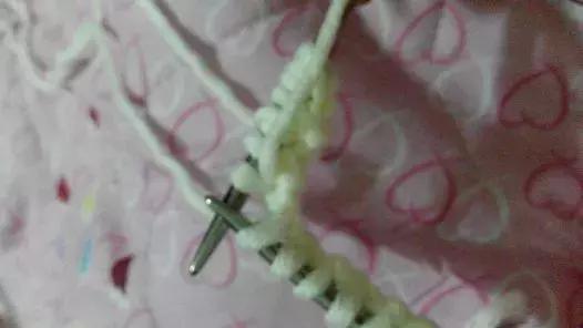 双元宝小围巾的编织（双元宝针编织围巾）(32)