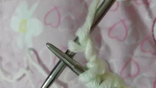 双元宝小围巾的编织（双元宝针编织围巾）(25)