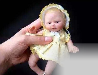 世界上存活下来的最早产最袖珍的婴儿，看上去仿佛是个假娃娃