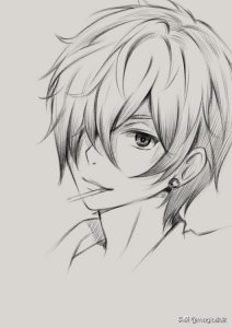 ​教你画一张帅气的动漫男生 酷酷的眼神很有气质