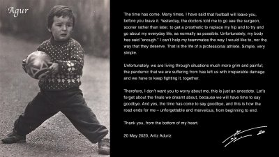 ​西班牙神锋阿杜里斯正式宣布退役 本赛季倒钩破巴萨成绝唱