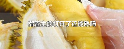 ​榴莲生的打开了还能熟吗