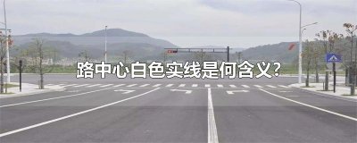 ​路中心白色实线是何含义?