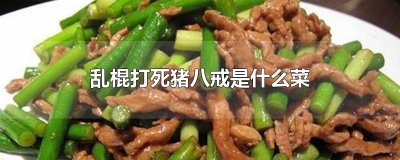 ​乱棍打死猪八戒是什么菜