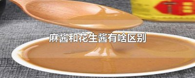 ​麻酱和花生酱有啥区别