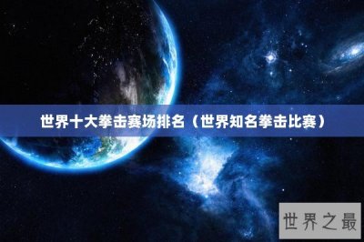 ​世界十大拳击赛场排名（世界知名拳击比赛）