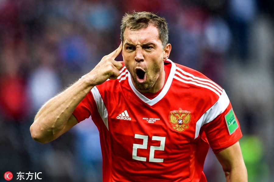 东道主俄罗斯5-0大胜沙特 创世界杯历史揭幕战最大分差
