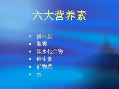 ​人体所需要的六大营养素（身体不可缺少的七大营养素）