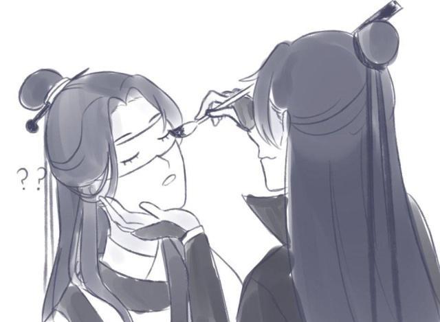 魔道祖师双道长大婚照，全靠宋子琛一手好丹青，眼睛毫无违和感