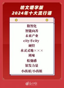 ​咬文嚼字版2024年十大流行语