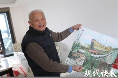 ​八旬老人创作“金陵百景”，用画笔讲述南京故事