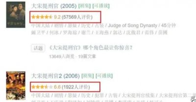 ​《大宋提刑官》为何一比二口碑好、豆瓣分也高，到底哪里输了？